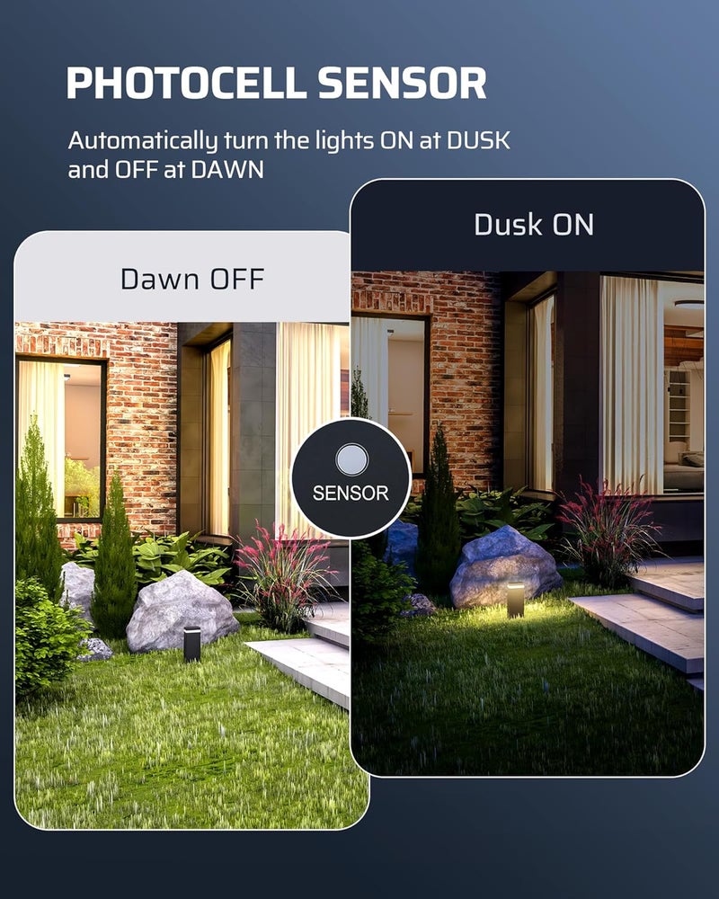 DEWENWILS 60W Low Voltage Transformer, 120V AC to 12V DC, Dusk to Dawn Sensor & Timer, Weatherproof Low Voltage Landscape Transformer for Spotlights, Garden Lights, Pathway Lights… - Image 3